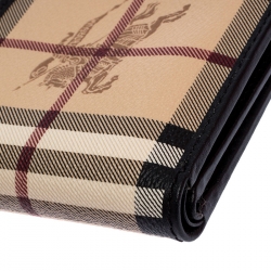 Burberry Black/Beige Haymarket Check Bifold Wallet