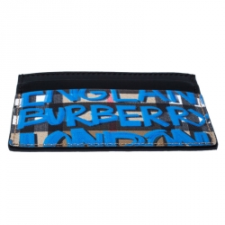 Burberry Multicolor Graffiti Print Coated Canvas and Leather Sandon Card Holder 
