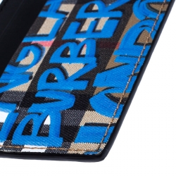 Burberry Multicolor Graffiti Print Coated Canvas and Leather Sandon Card Holder 