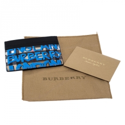 Burberry Multicolor Graffiti Print Coated Canvas and Leather Sandon Card Holder 