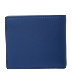 Burberry Blue Graffiti Print Leather Bifold Wallet