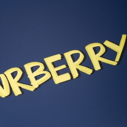 Burberry Blue Graffiti Print Leather Bifold Wallet