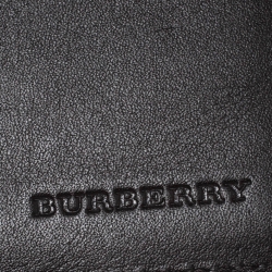 Burberry Charcoal Check Grafitti Print Coated Canvas Bifold Wallet