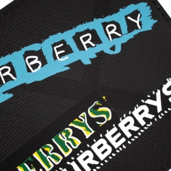 Burberry Charcoal Check Grafitti Print Coated Canvas Bifold Wallet