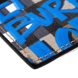 Burberry Multicolor Graffiti Print Coated Canvas and Leather Sandon Card Holder 
