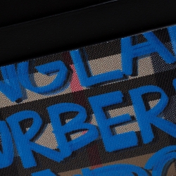 Burberry Multicolor Graffiti Print Coated Canvas and Leather Sandon Card Holder 