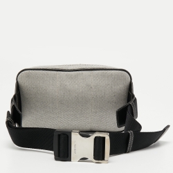 Burberry Grey Canvas and Leather West Belt Bag