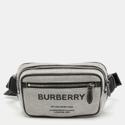 Burberry Grey Canvas and Leather West Belt Bag Burberry | TLC