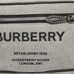 Burberry Grey Canvas and Leather West Belt Bag