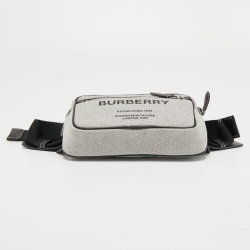 Burberry Grey Canvas and Leather West Belt Bag
