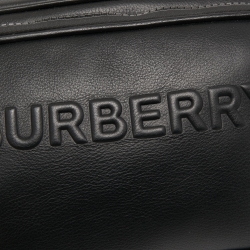 Pre Owned Burberry Black Leather Paddy Crossbody Bag