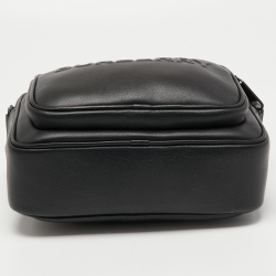 Pre Owned Burberry Black Leather Paddy Crossbody Bag