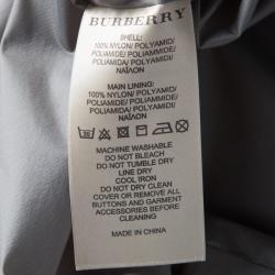 Burberry Brit Stonewashed Grey Zip Front Bomber Jacket M