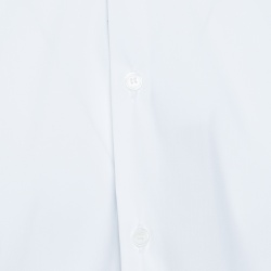 Pre Owned قميص بربري لندن أزرار أمامية أكمام طويلة مزيج قطن سترتش أبيض XXL