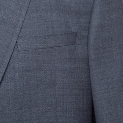 Burberry London Grey Melange Wool Tailored Suit XXL