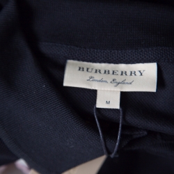 Pre Owned تي شيرت بربري هانينغ فورد تريكو خلية النحل أسود M