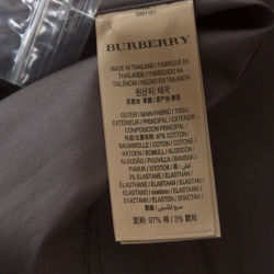 Pre Owned قميص بربري لندن قطن مرن أزرار أمامية رمادي M