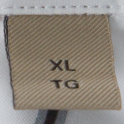 مملوكة مسبقًا  قميص بربري بأكمام قصيرة مزين بياقة منقطة قطن مخطط أبيض و أسود XL