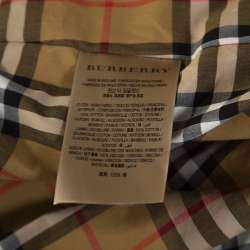 Pre Owned Burberry Chalk Green Cotton Brighton Extra Long Trench Coat 3XL