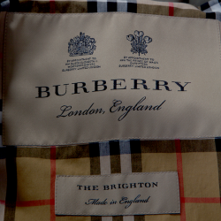 Pre Owned Burberry Chalk Green Cotton Brighton Extra Long Trench Coat 3XL