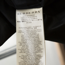 Burberry Brown Geometric Print Nylon Trench Coat L