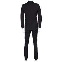 Pre Owned Burberry Black Wool Contemporary Fit Milbury Suit S