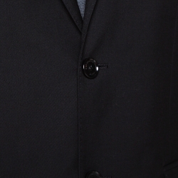 Pre Owned Burberry Black Wool Contemporary Fit Milbury Suit S