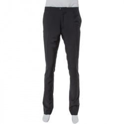 Pre Owned Burberry Black Wool Millbank Tailored Trousers S 