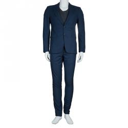 Burberry Blue Regular Fit Tailored Suit M