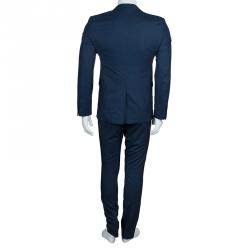 Burberry Blue Regular Fit Tailored Suit M