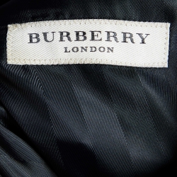 Burberry Black Wool Button Front Blazer M