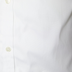Pre Owned Burberry White Cotton Button Front Shirt M