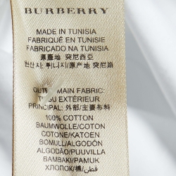 Pre Owned Burberry White Cotton Button Front Shirt M