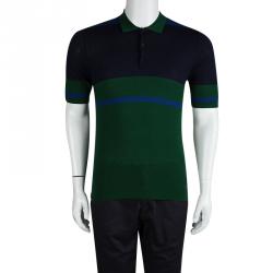 Pre Owned Burberry London Colorblock Wool Polo T-Shirt S