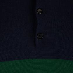 Pre Owned Burberry London Colorblock Wool Polo T-Shirt S