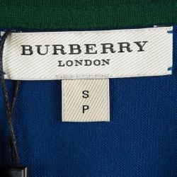Pre Owned Burberry London Colorblock Wool Polo T-Shirt S