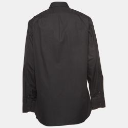 Pre Owned Burberry Black Cotton Filmore Long Sleeve Shirt 2XL