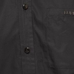 Pre Owned Burberry Black Cotton Filmore Long Sleeve Shirt 2XL
