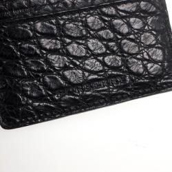 Pre Owned Burberry Custom Alligator Belly Skin Card Case
