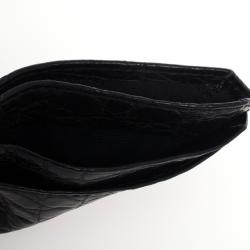 Pre Owned Burberry Custom Alligator Belly Skin Card Case