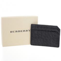 Pre Owned Burberry Custom Alligator Belly Skin Card Case