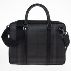 Burberry Smoked Check Newburg Briefcase