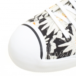 Burberry Black Floral Print Canvas Kingly High Top Sneakers Size 44