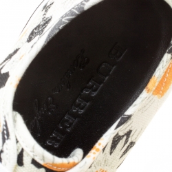 Burberry Black Floral Print Canvas Kingly Low Top Sneakers Size 44