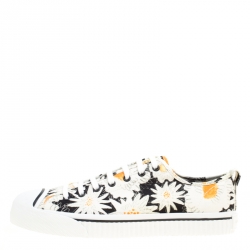Burberry Black Floral Print Canvas Kingly Low Top Sneakers Size 44
