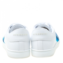 Burberry White Leather Albert Sneakers Size 43.5