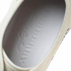 Pre Owned Burberry White Canvas Kingly Sneakers Size 46