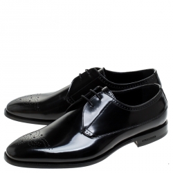 Pre Owned Burberry Black Leather Cranbrook Derby Size 41