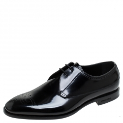 Pre Owned Burberry Black Leather Cranbrook Derby Size 41