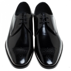 Pre Owned Burberry Black Leather Cranbrook Derby Size 41